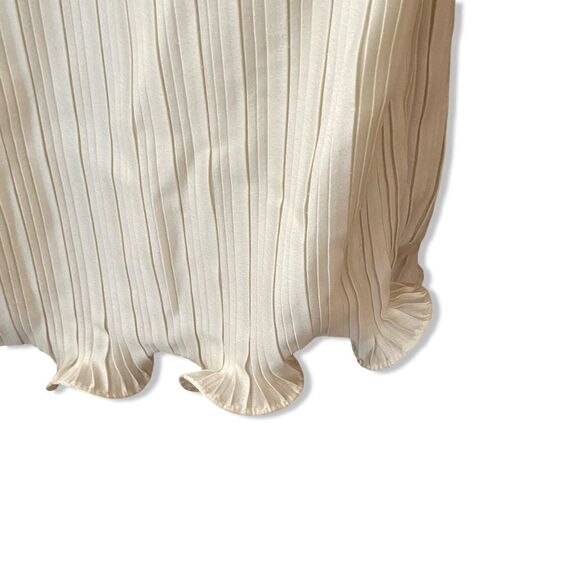 Lovers And Friends Benni Midi Dress in Ivory white
 Pleated halter Revolve XS - Picture 8 of 14